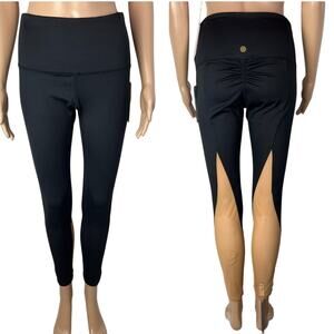 New Beachbunny B-Fit Addison Black Sheer Mesh Activewear Leggings